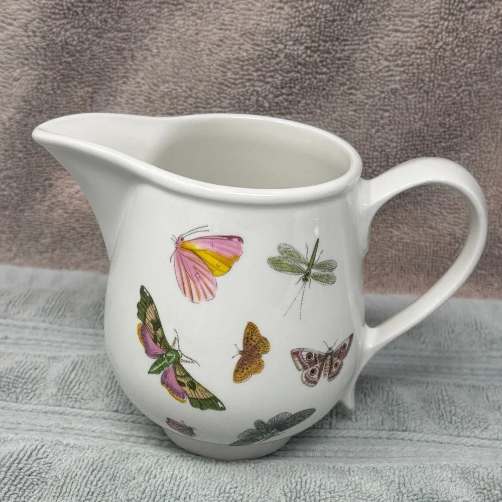 Vtg Portmeirion Botanic Garden Butterflies‎ Small Creamer Jug 3 7/8